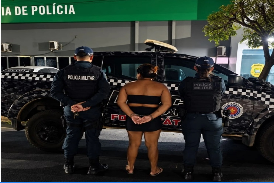 Mulher recebeu voz de prisão e foi conduzida