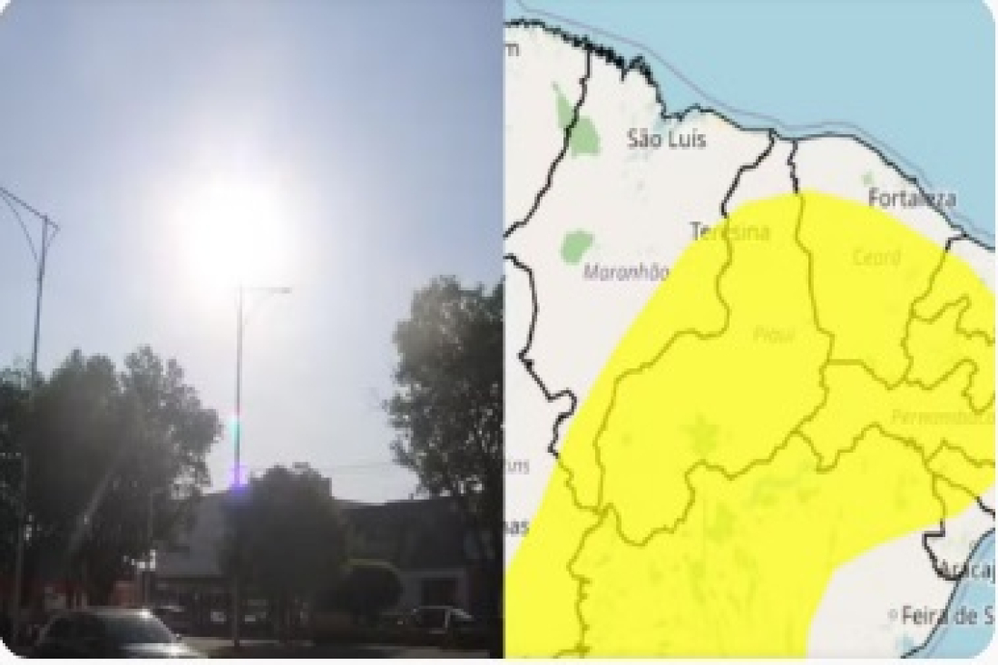 De acordo com o Inmet, o alerta é de perigo potencial.